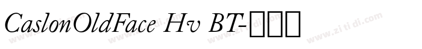CaslonOldFace Hv BT字体转换